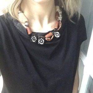 Homemade necklace with naturel materials
